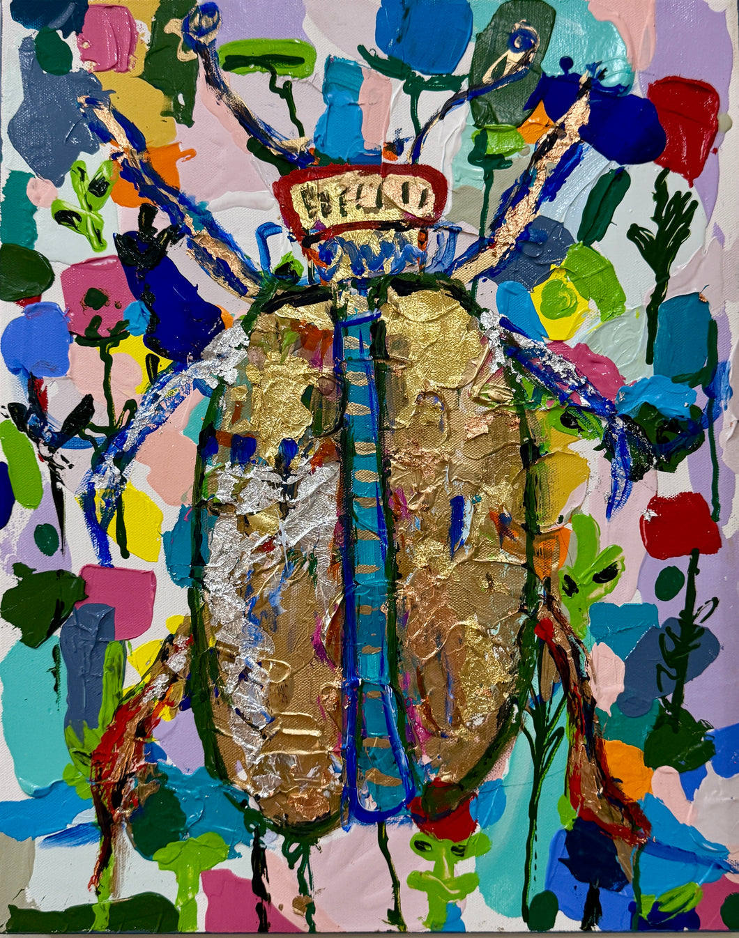 Gold Leaf Bug (16x3=20”)