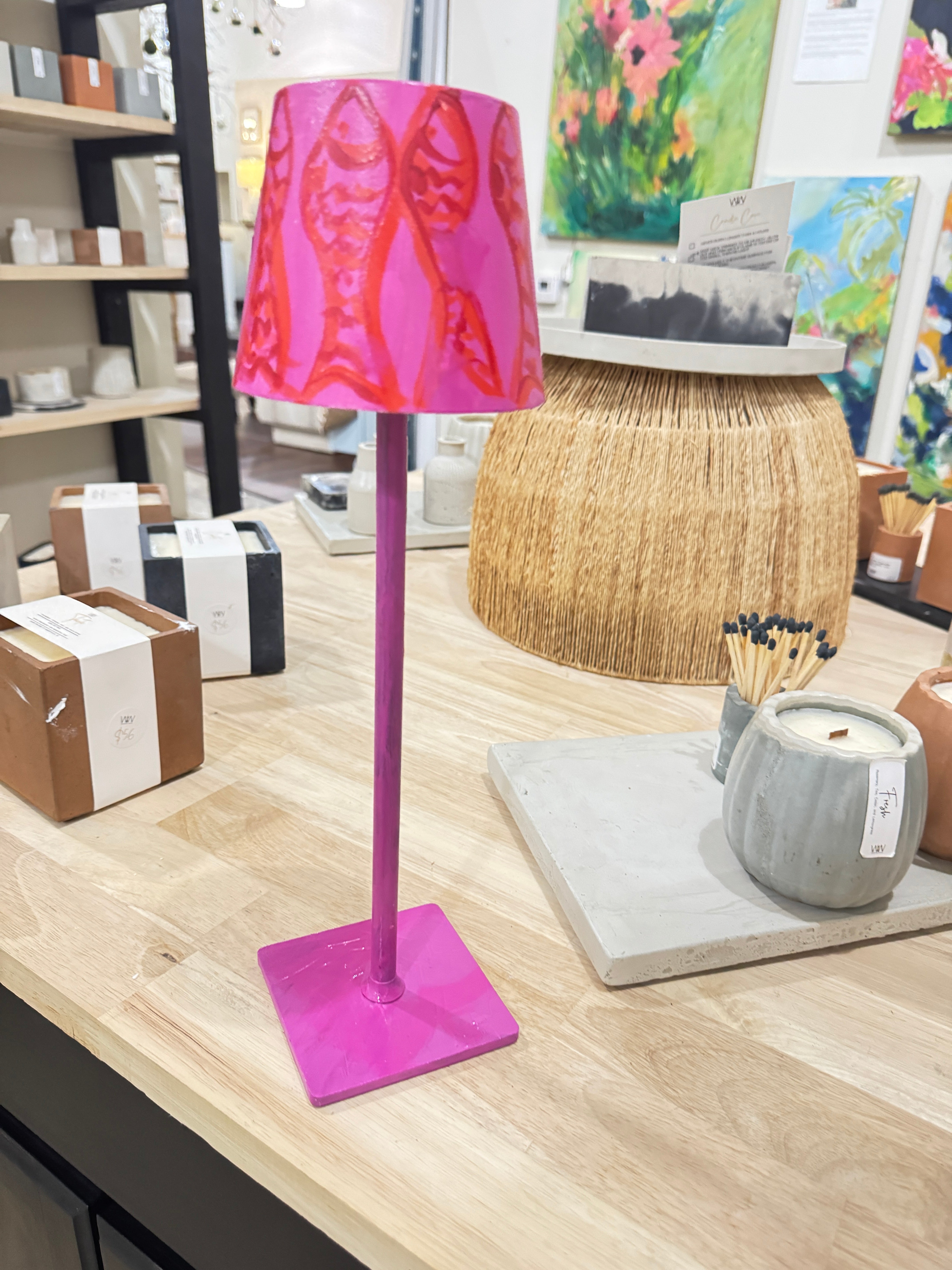 Colorful Rechargable Lamp Handpainted