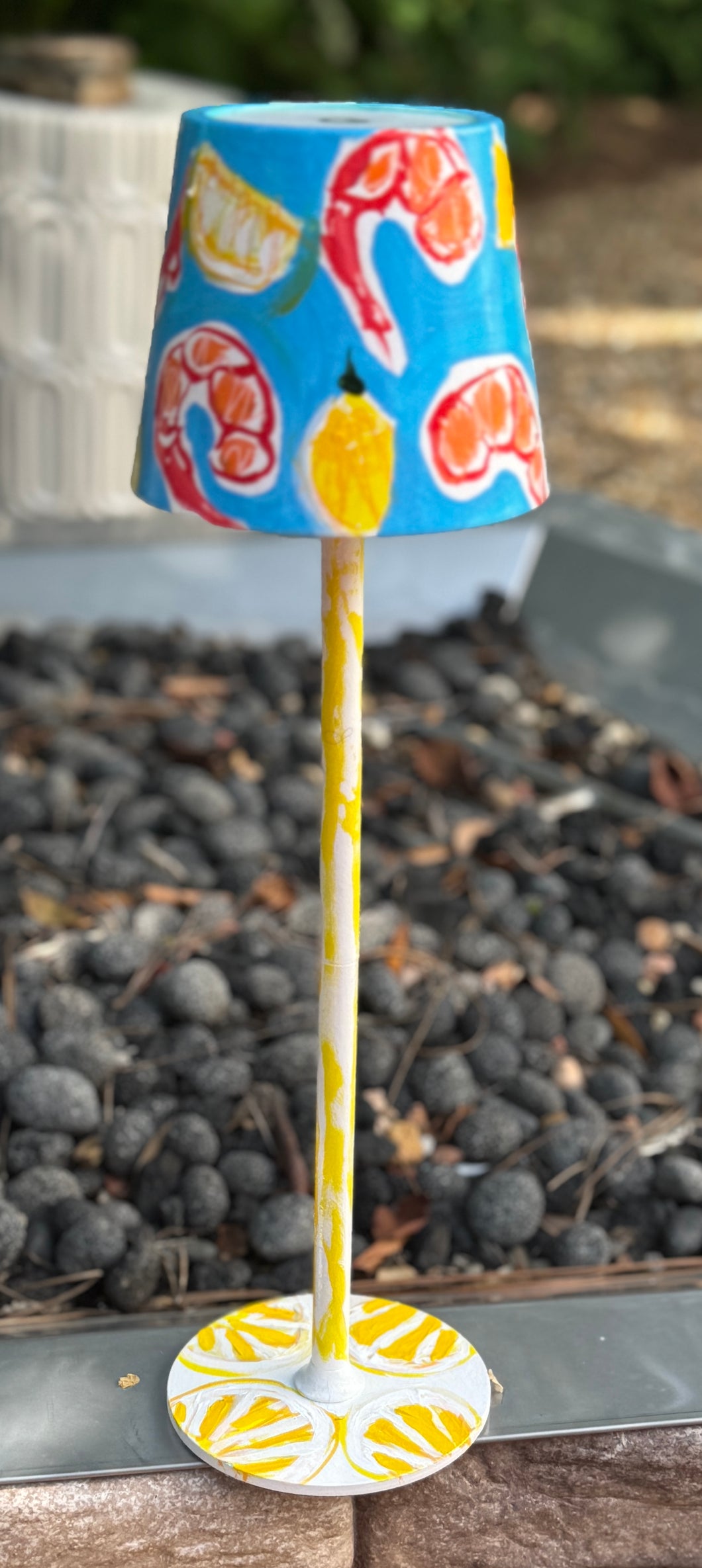 Rechargable Handpainted Lamp